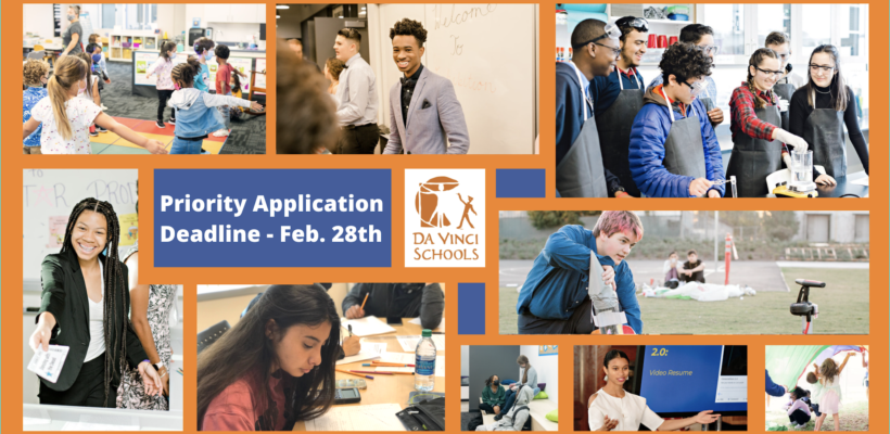 Priority Application Deadline for New TK-12th Grade Students is February 28th