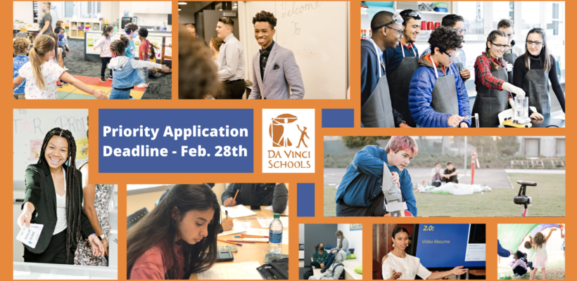 Priority Application Deadline for New TK-12th Grade Students is Feb. 28th