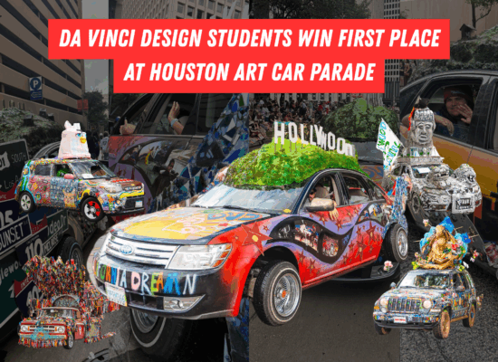 Da Vinci Design Students Win First Place at Houston Art Car Parade
